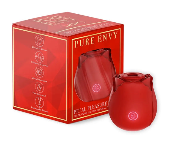 Petal Pleasure: Soft, Flower-Inspired Vibrator for Gentle Bliss - Red